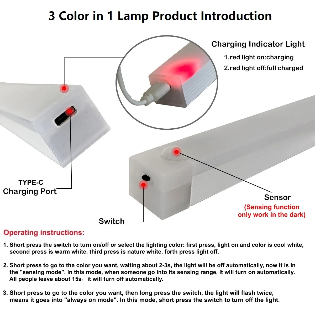 KELVRA™ LED Motion-Sensor Strip Light