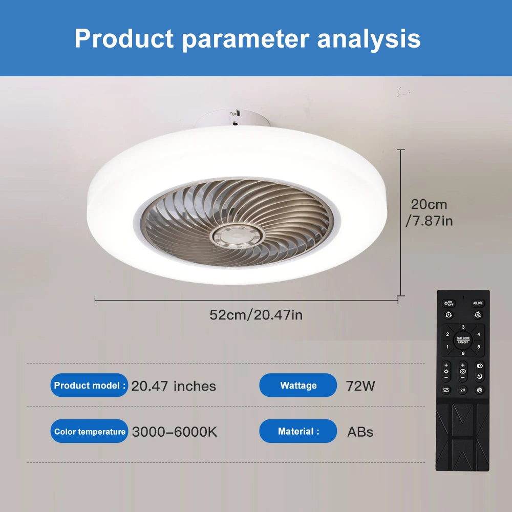 KELVRA™ Silent Ceiling Fan with Light
