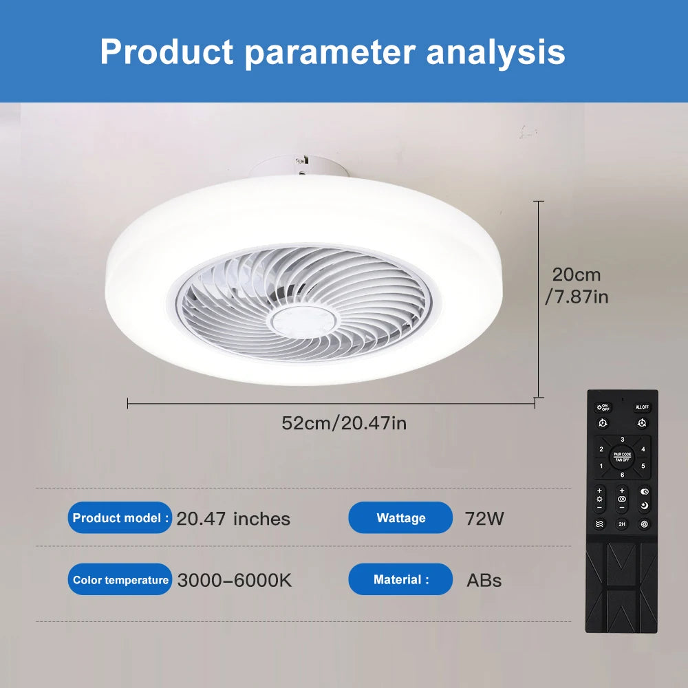 KELVRA™ Silent Ceiling Fan with Light