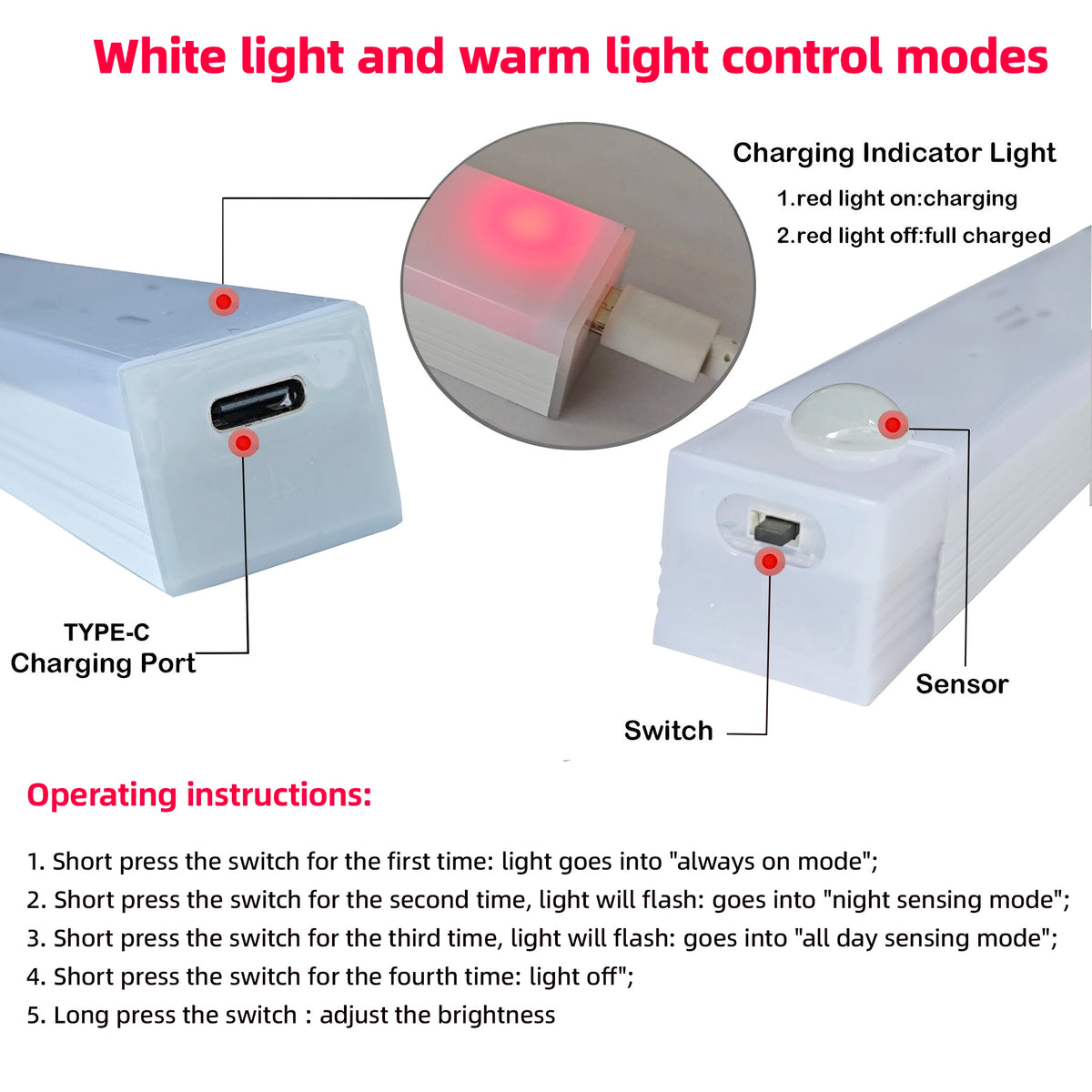 KELVRA™ USB-C Motion-Sensor Night Light