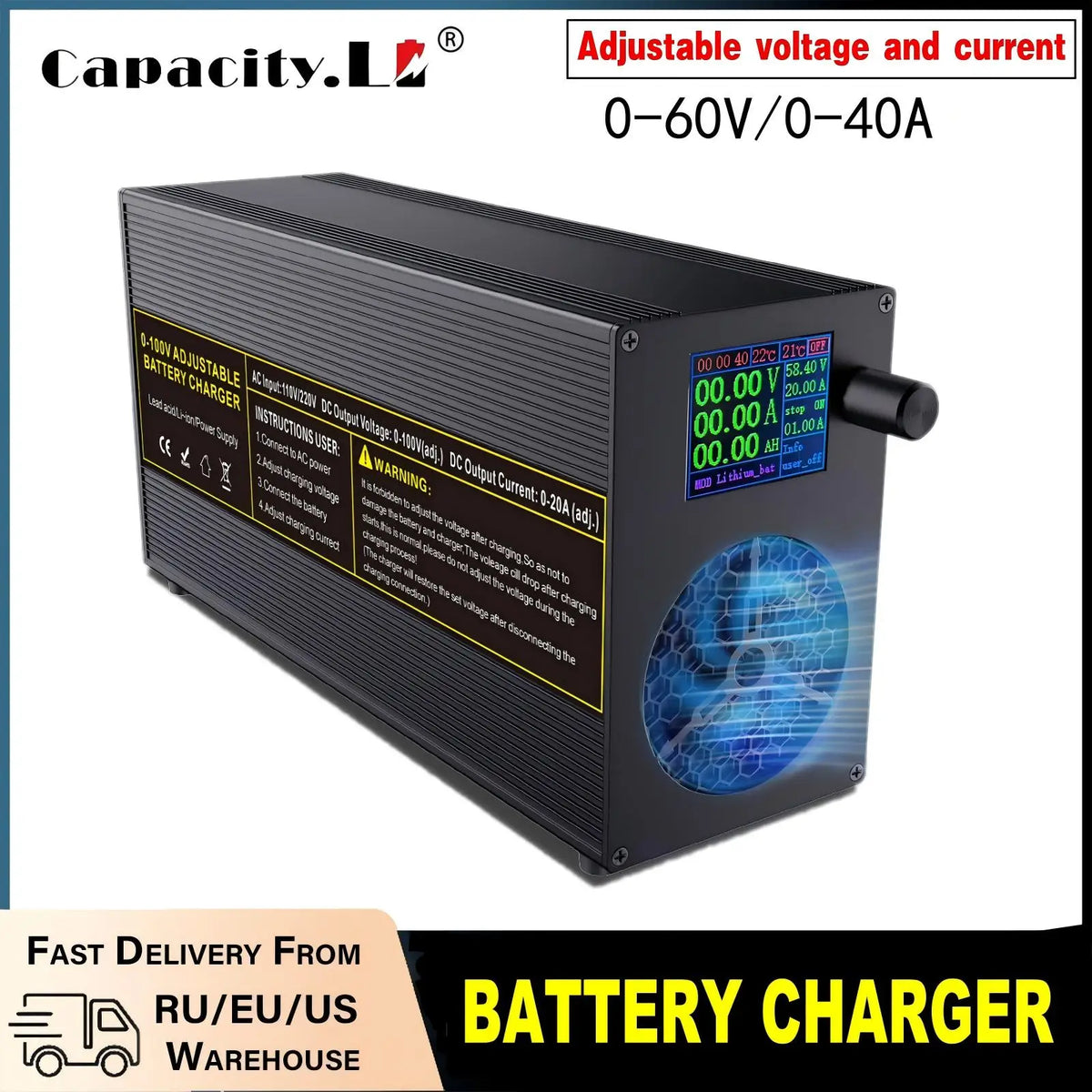KELVRA™ Pro Adjustable Battery Charger