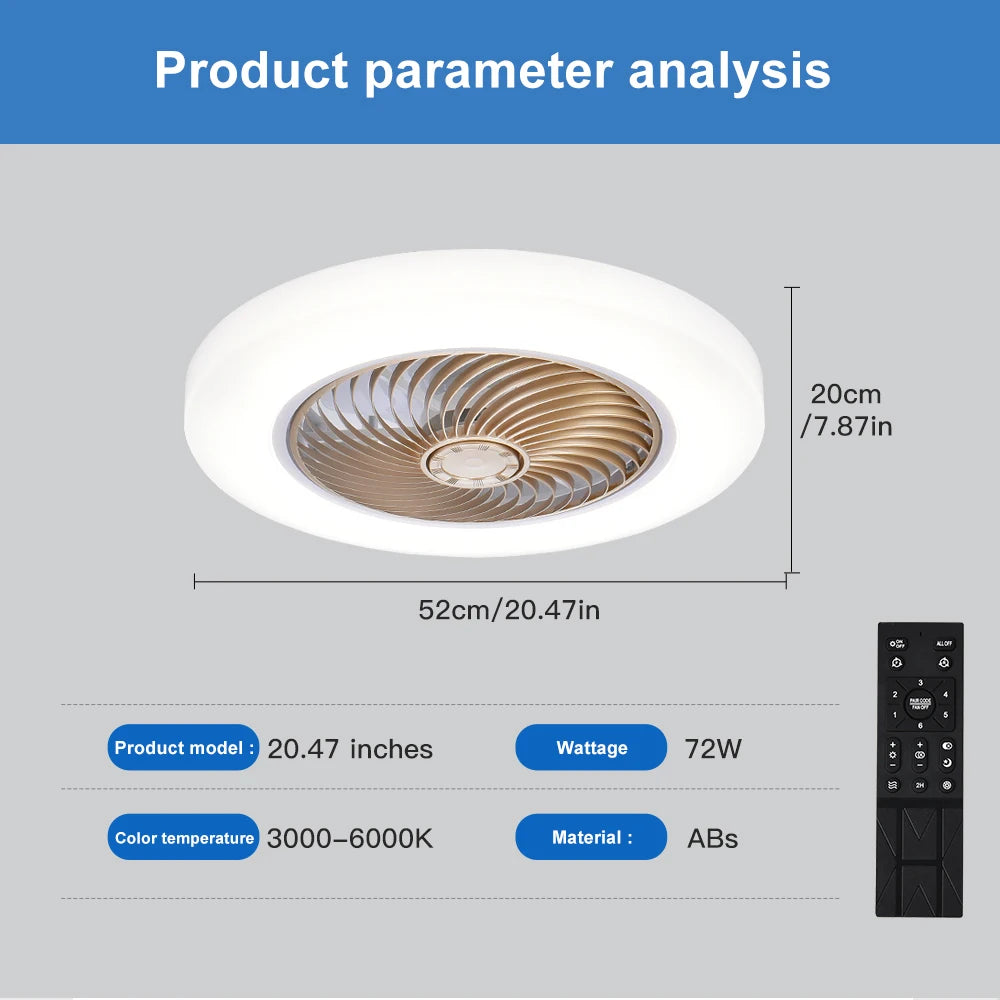 KELVRA™ Silent Ceiling Fan with Light