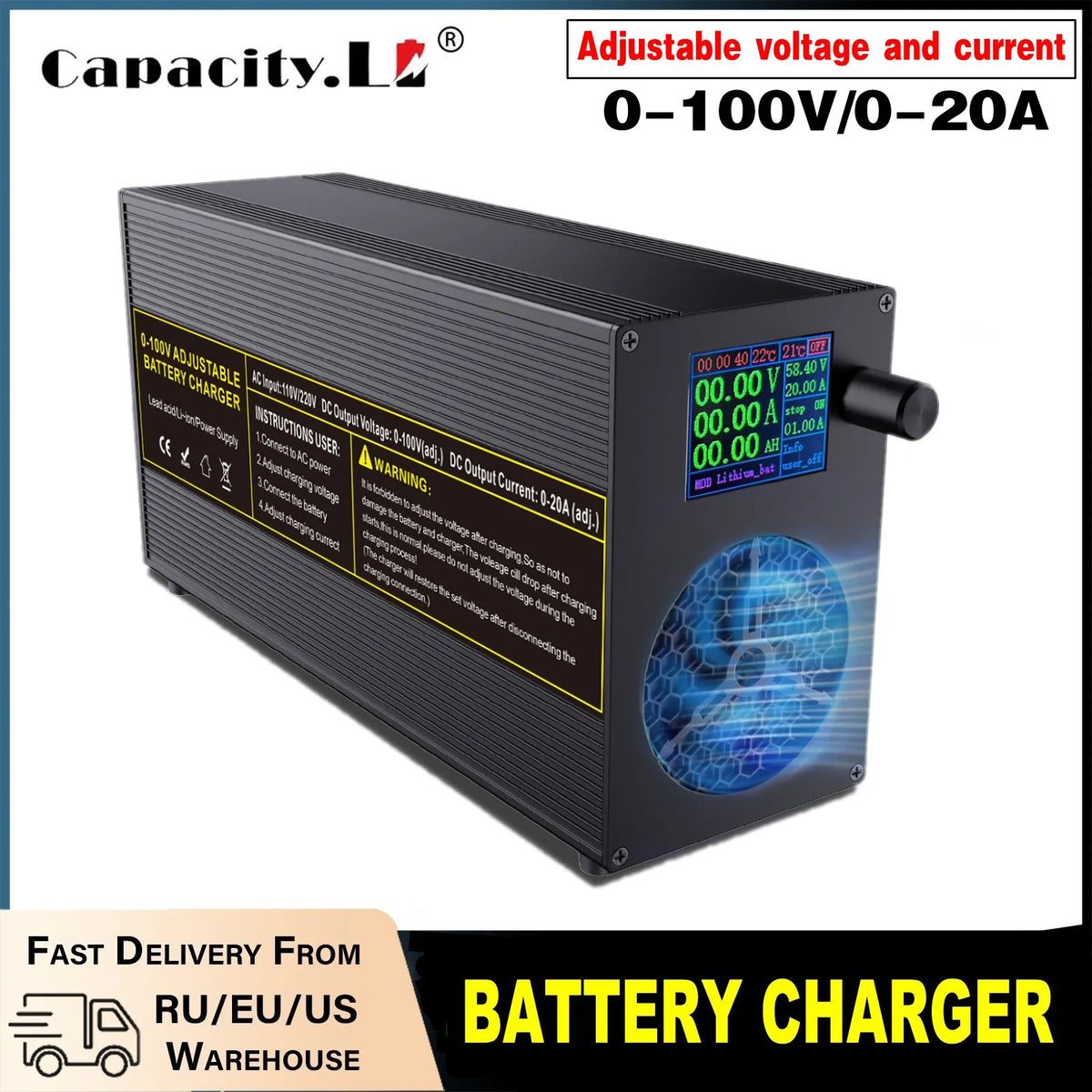 KELVRA™ Pro Adjustable Battery Charger